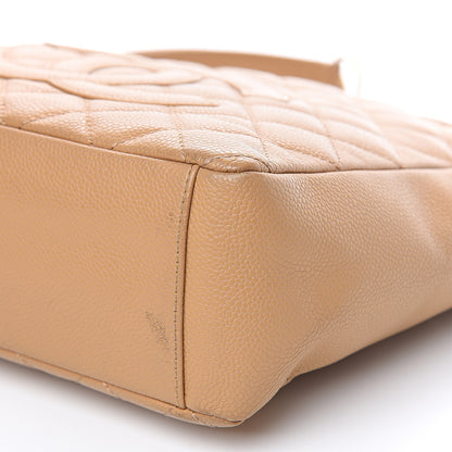Chanel Caviar Quilted Petit Shopping Tote PST Dark Beige 8 of 17