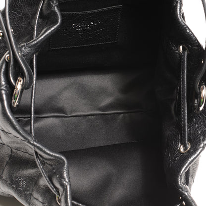 Chanel Glazed Calfskin On The Road Drawstring Tote Black 5 of 7