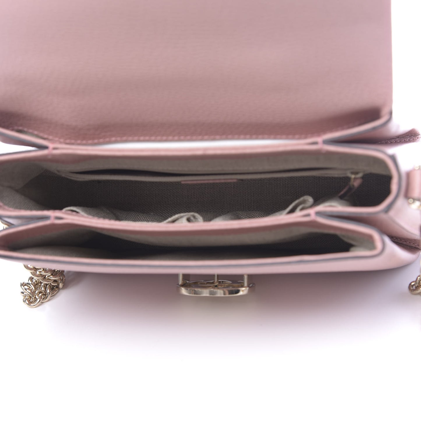 Dollar Calfskin Interlocking G Top Handle Shoulder Bag Soft Pink