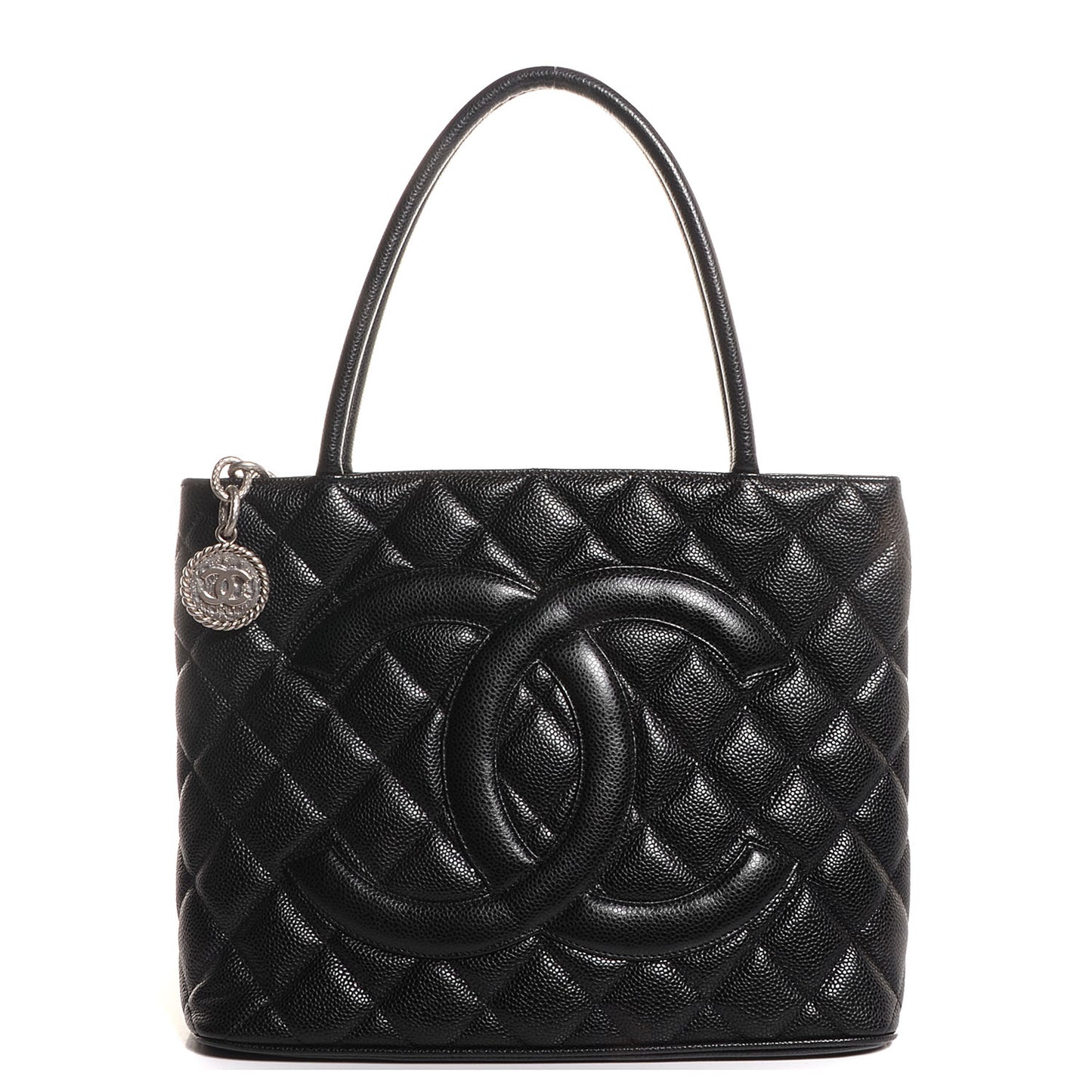 Caviar Medallion Tote Black