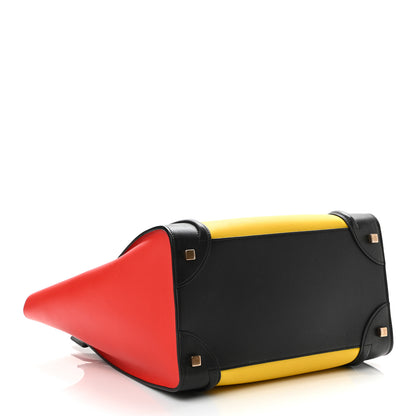 Celine Smooth Calfskin Mini Tri-Color Luggage Sunflower 4 of 9