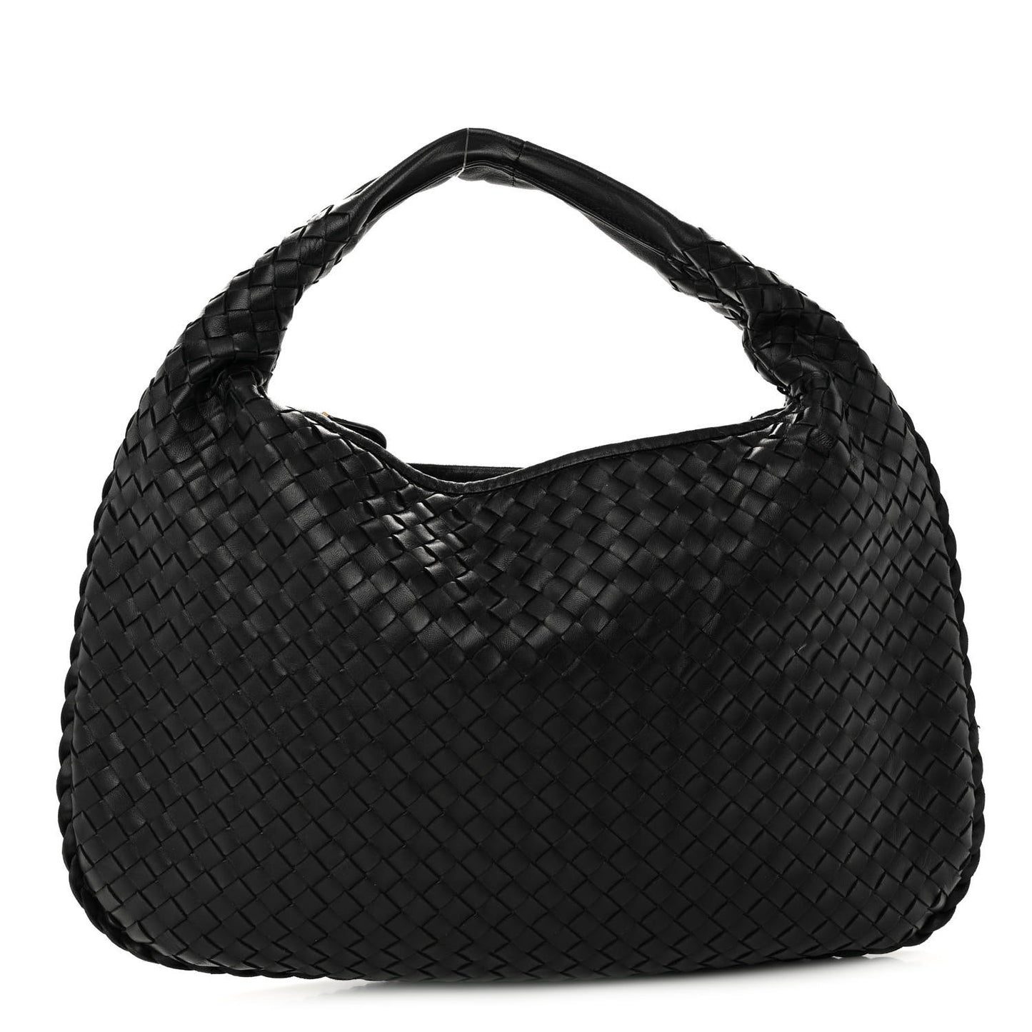 Nappa Intrecciato Medium Veneta Hobo Black