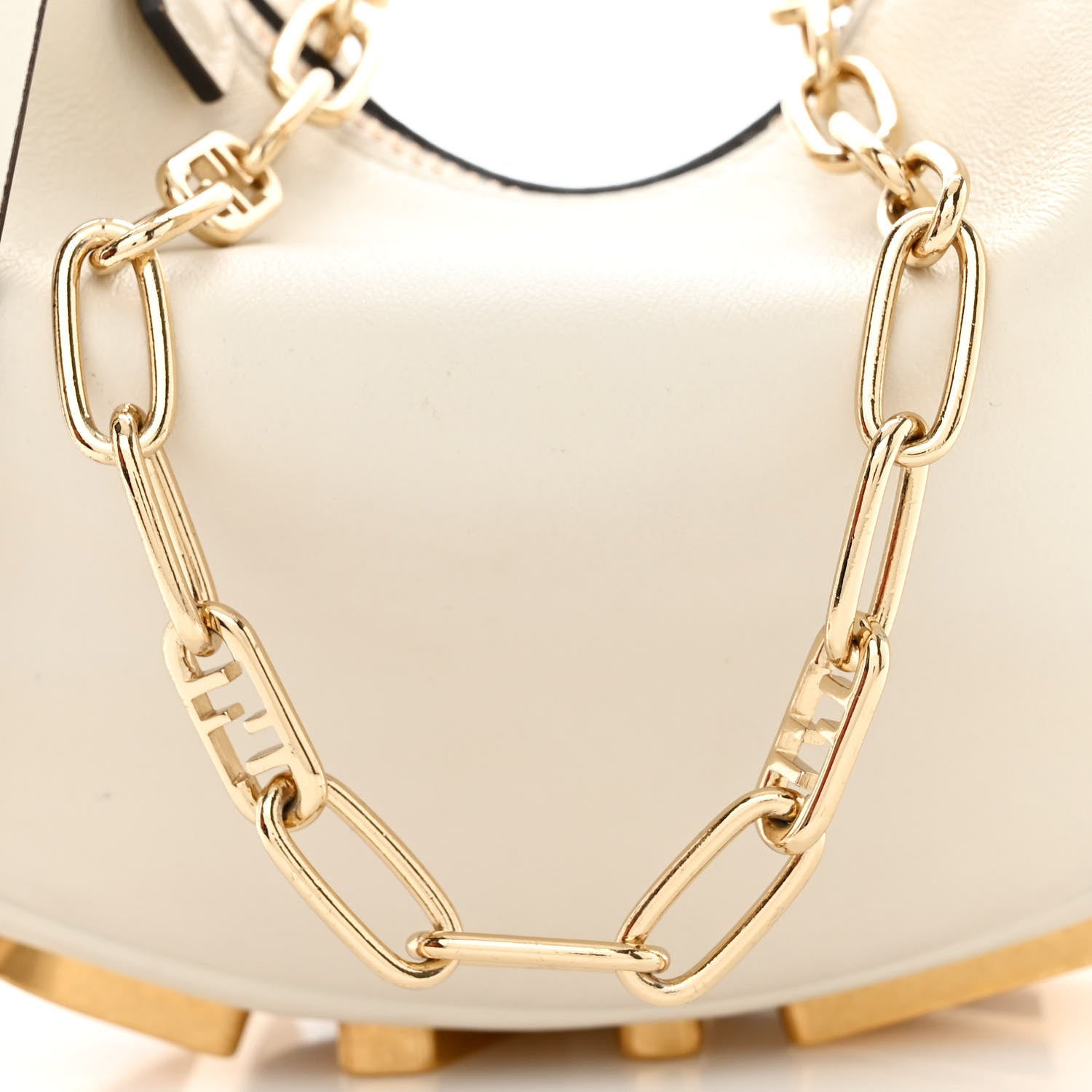 Fendi Vitello Grace Matte Mini Fendigraphy Hobo Bag White Ice 8 of 16