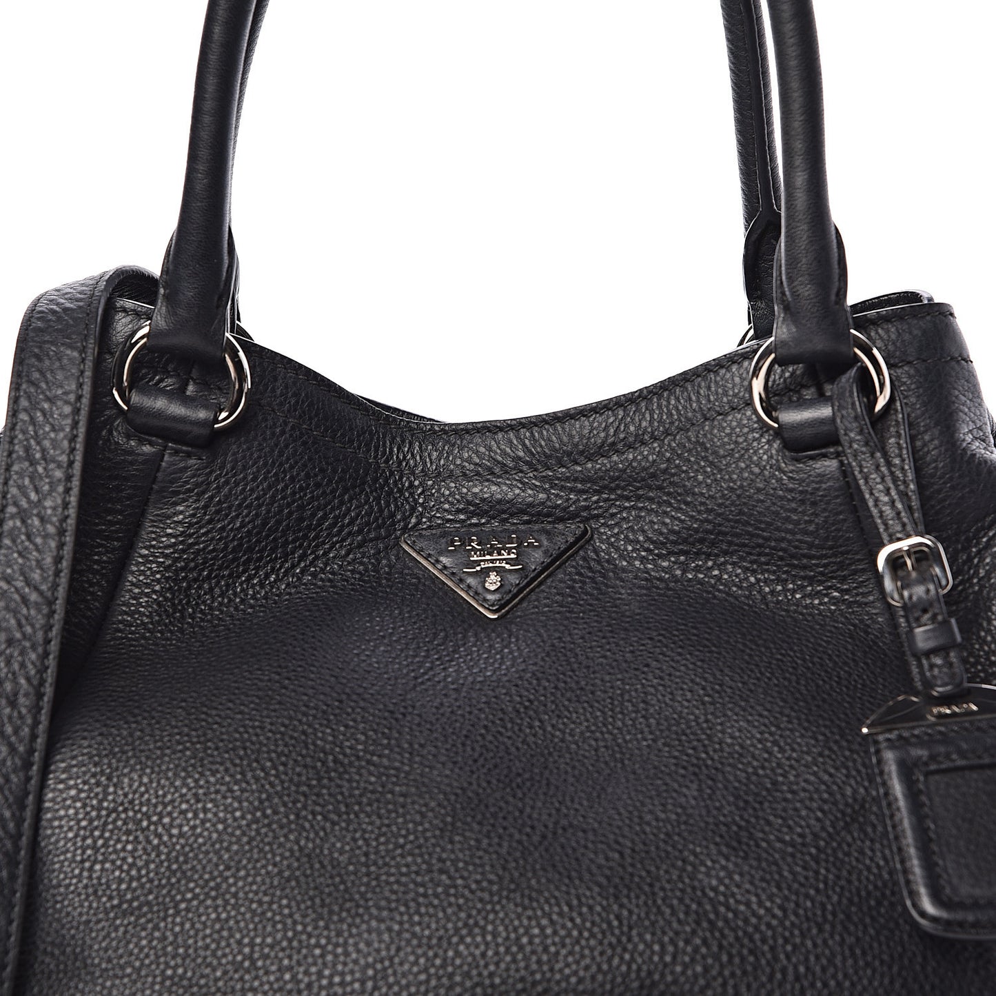 Vitello Daino Shoulder Bag Black