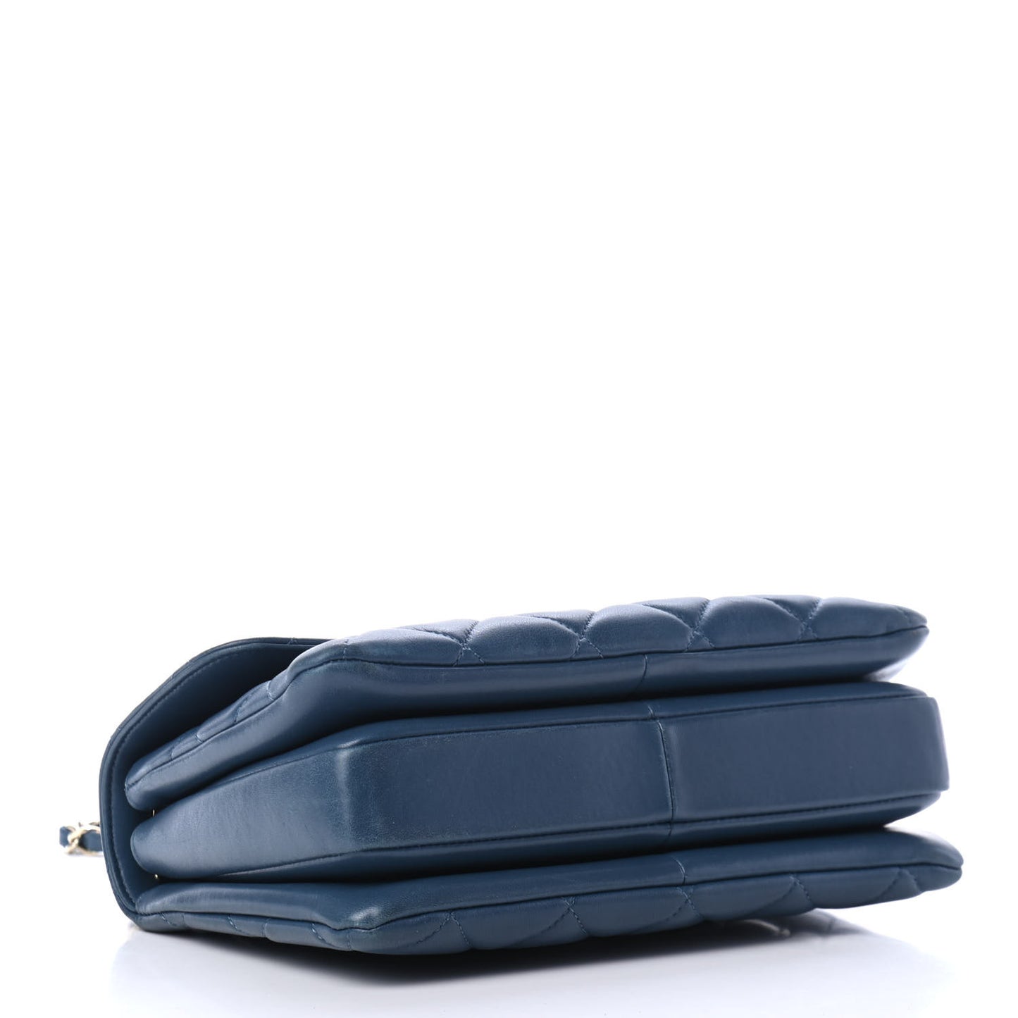 Lambskin Quilted Small Trendy CC Flap Dual Handle Bag Blue