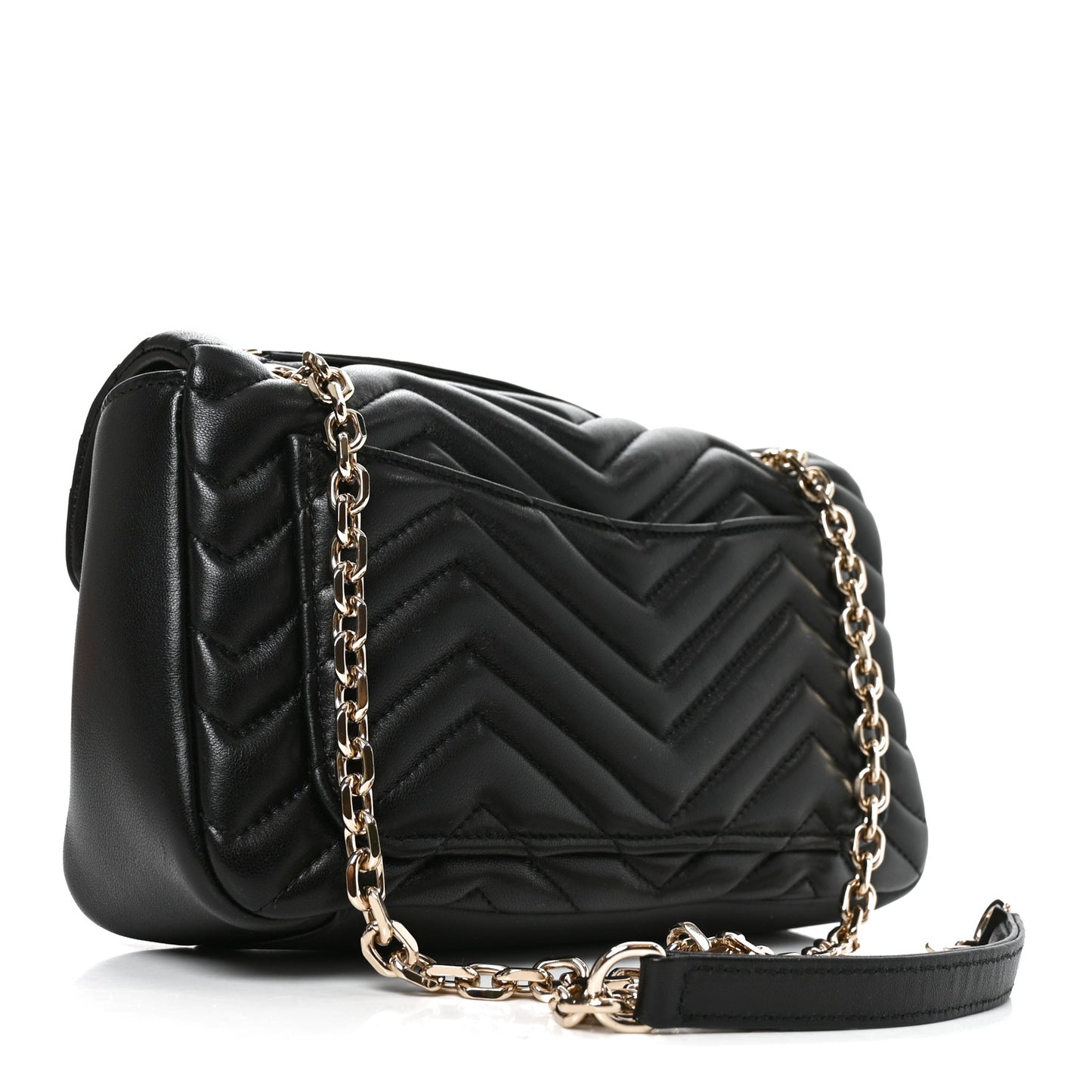 Lambskin Matelasse Medium GG Marmont Shoulder Bag Black