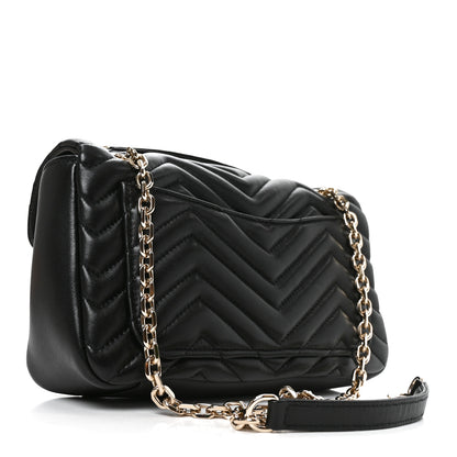 Gucci Lambskin Matelasse Medium GG Marmont Shoulder Bag Black 2 of 9