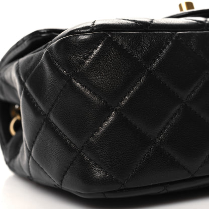 Chanel Lambskin Quilted Mini Pearl Crush Flap Black 9 of 11