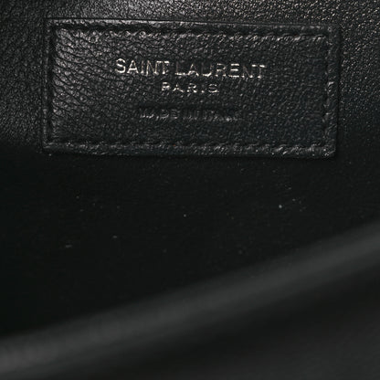 Saint Laurent Grain De Poudre Medium Classic Monogram Kate Satchel Black 6 of 12