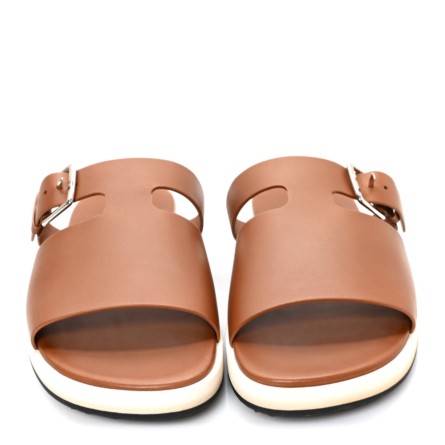 Calfskin Buckle Sandals 39 Gold