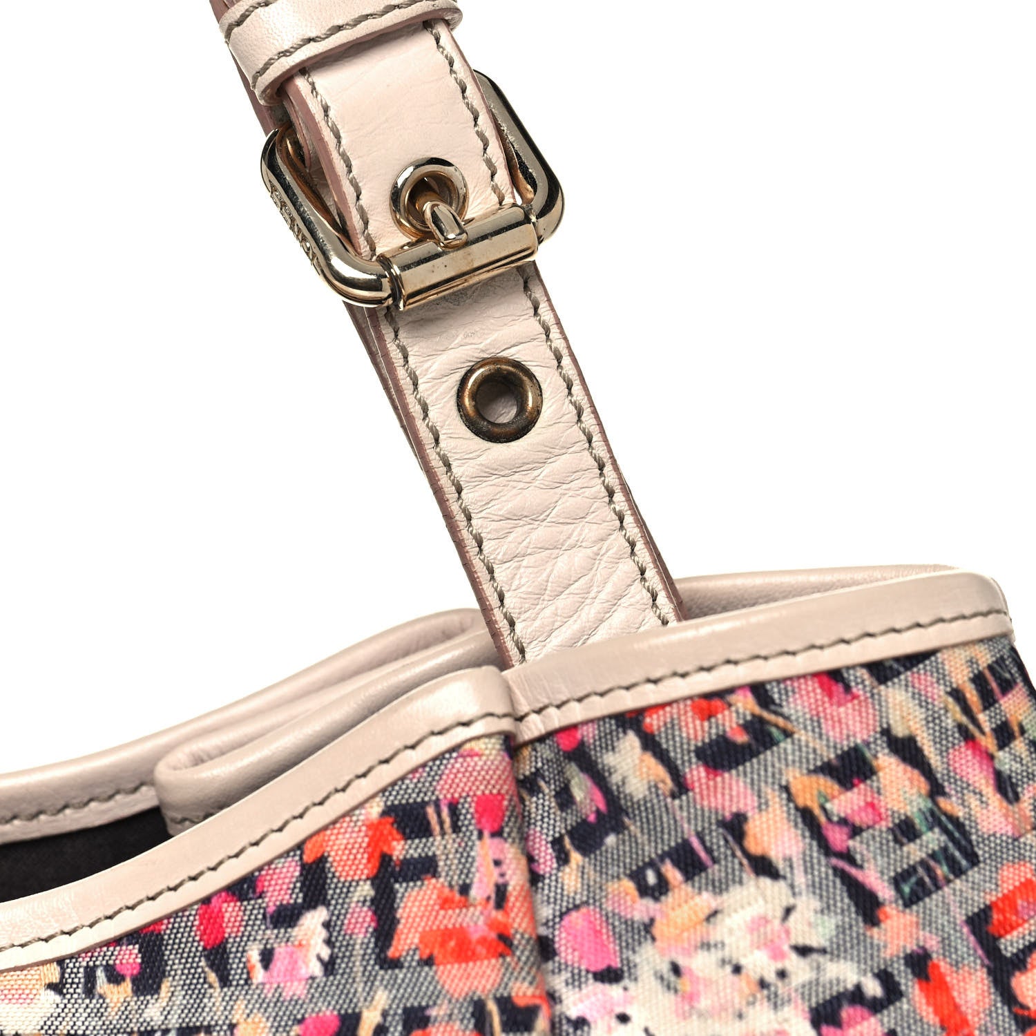 Fendi Zucchino Vitello Floral Forever Chef Shoulder Bag Rosa Papaya Rosa Confetto 14 of 15