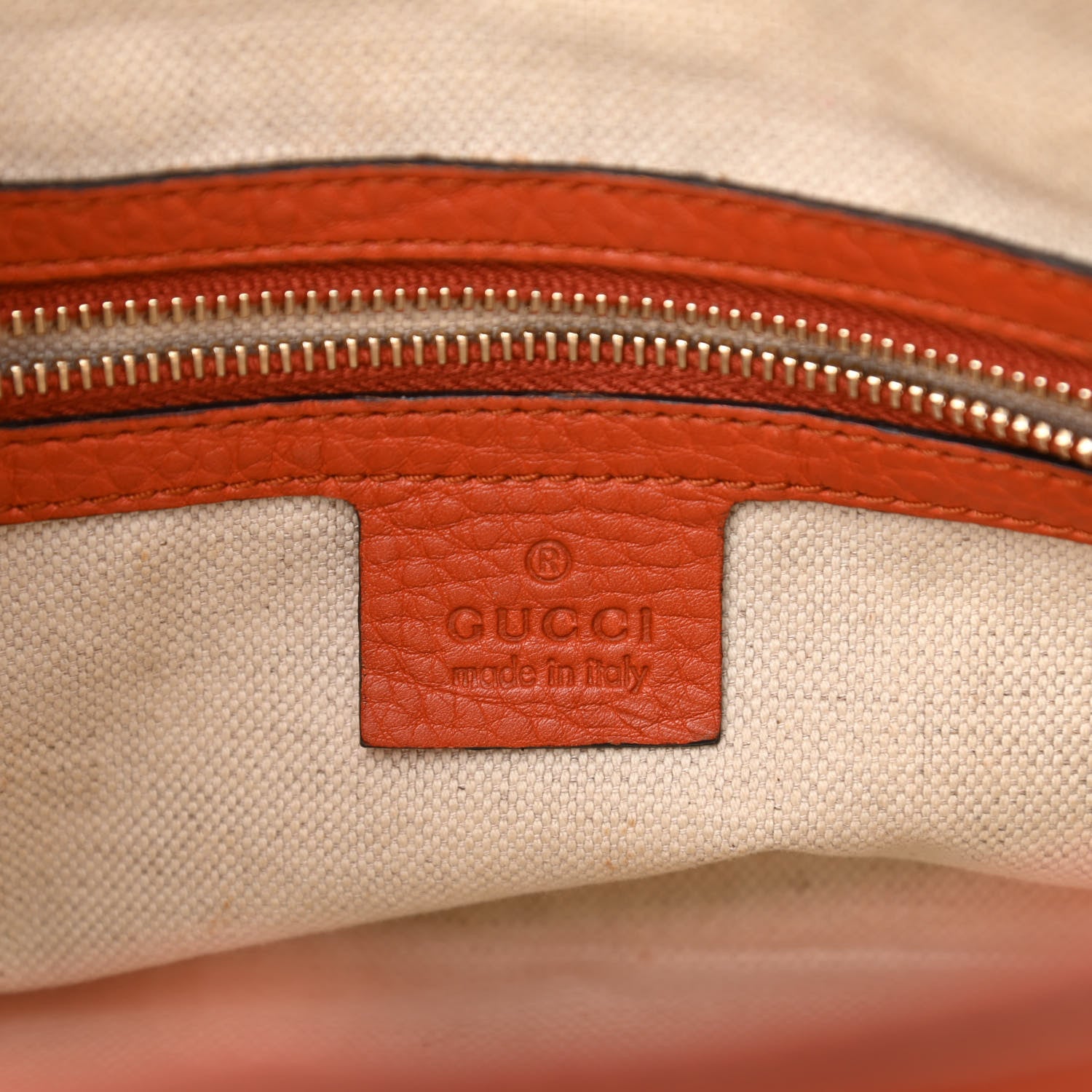 Gucci Calfskin Vintage Web Small Boston Orange Blue 5 of 14