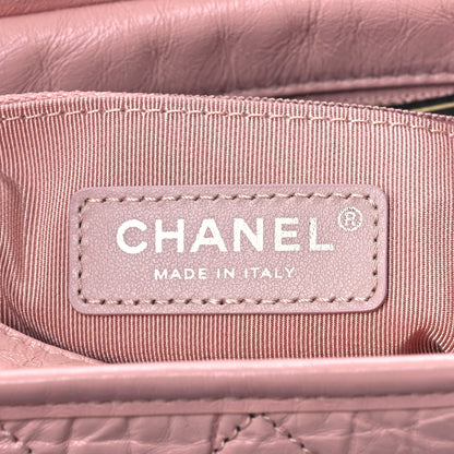 Chanel Aged Calfskin Quilted Small Gabrielle Hobo Pink 5 of 7