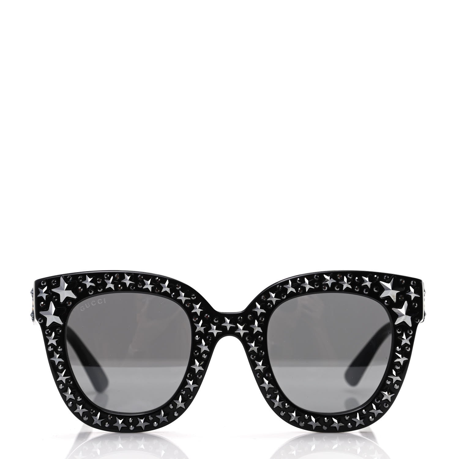 Gucci Acetate Stars Cat Eye Sunglasses GG0116S Black 2 of 8