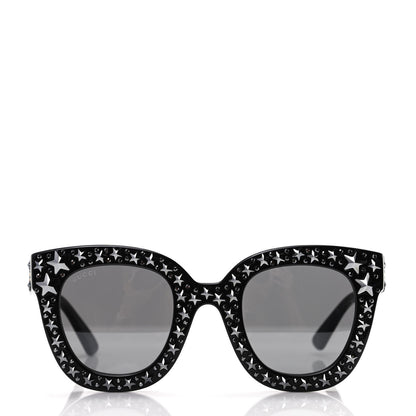 Gucci Acetate Stars Cat Eye Sunglasses GG0116S Black 2 of 8