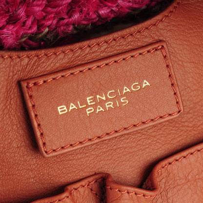Balenciaga Panier Classic Hardware Basket Tote Pink Natural 6 of 7
