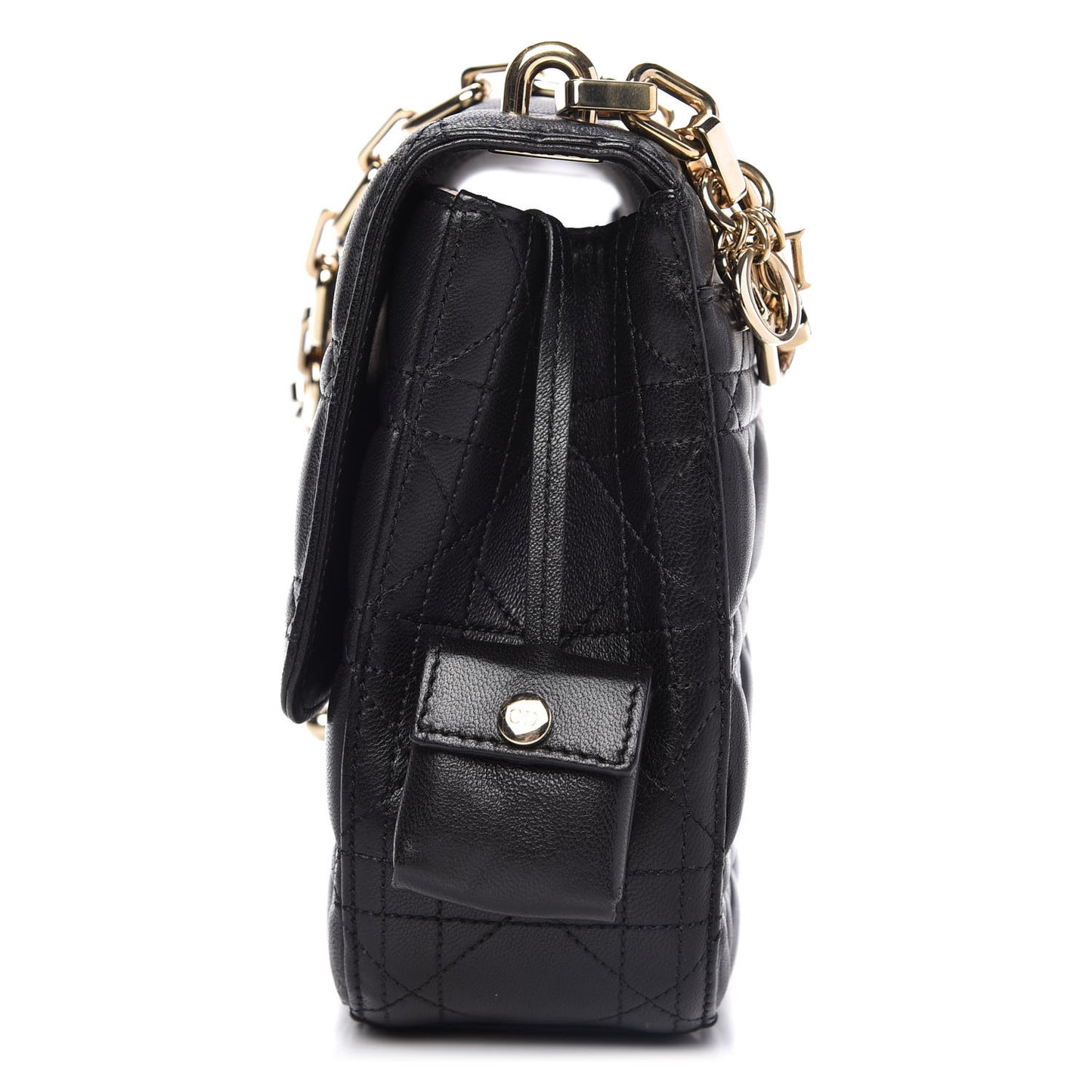 Lambskin Cannage Medium Miss Dior Flap Black
