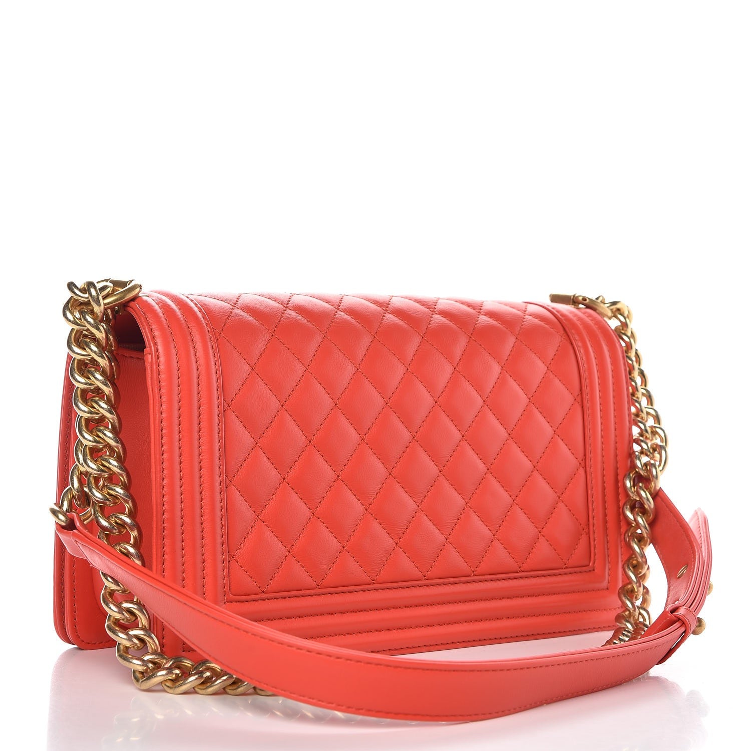Chanel Calfskin Quilted Medium Boy Flap Red 3 of 7