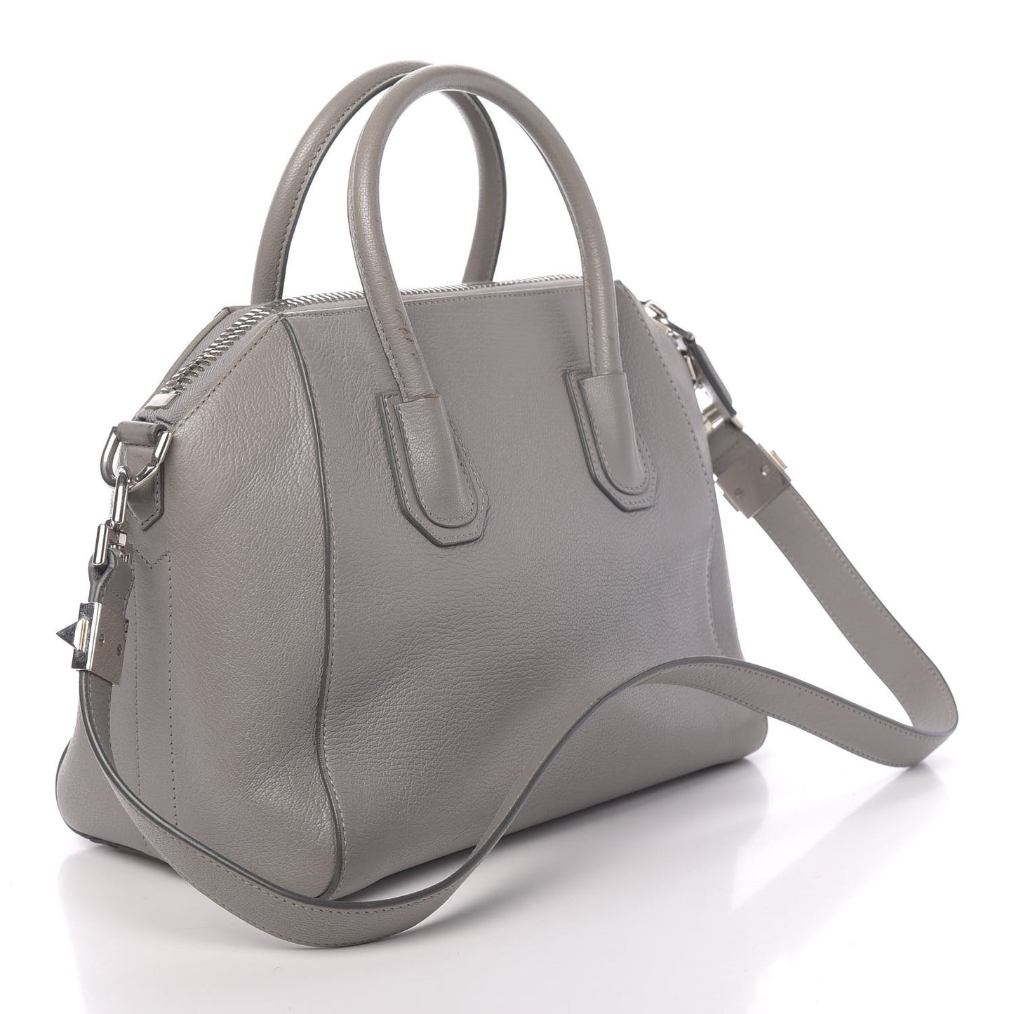 Sugar Goatskin Small Antigona Pearl Grey
