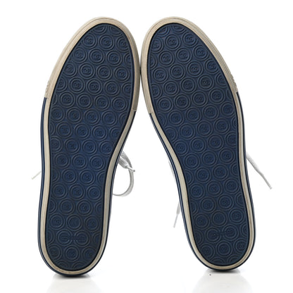 Chanel Nylon Calfskin Quilted CC Sneakers 36.5 Grey Blue 4 of 5