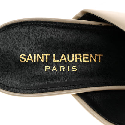 Saint Laurent Patent Calfskin LouLou Mules 39 Neutro 6 of 11
