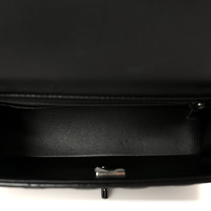Chanel Lambskin Quilted Mini Top Handle Rectangular Flap So Black 5 of 11