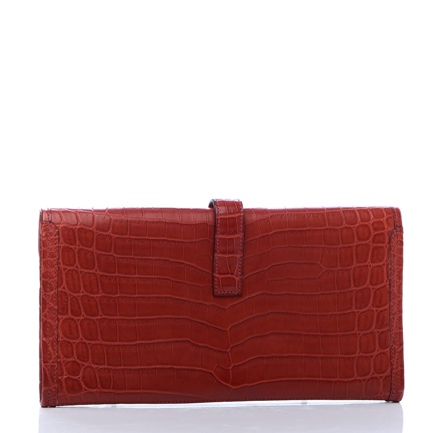 Hermes Matte Niloticus Crocodile Jige Elan 29 Rouge H 3 of 8