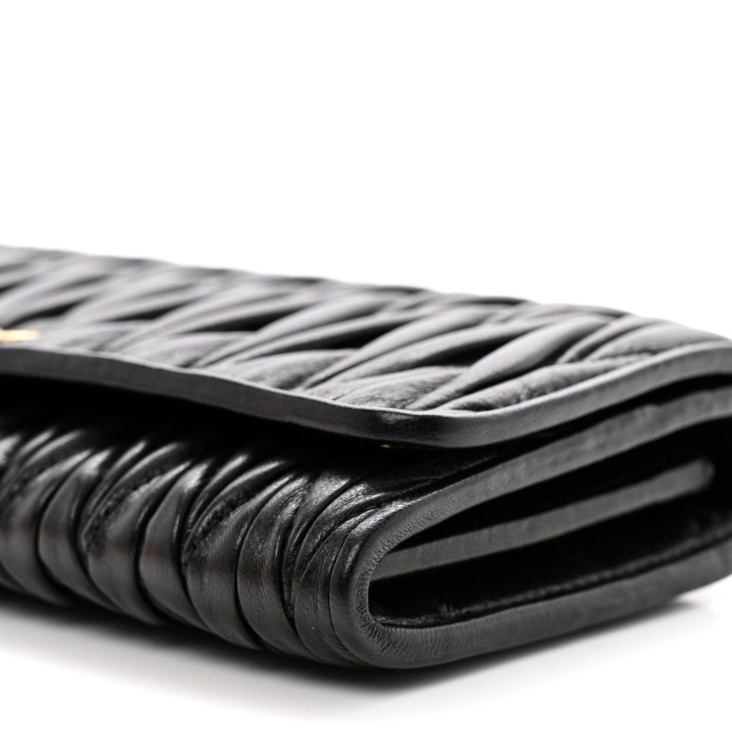 Nappa Matelasse Wallet On Chain Black