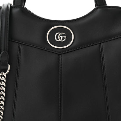 Gucci Calfskin Petite GG Small Tote Bag Black 8 of 10