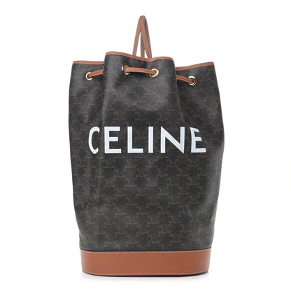 Celine Triomphe Canvas Calfskin Medium Sailor Bag Tan 1 of 11
