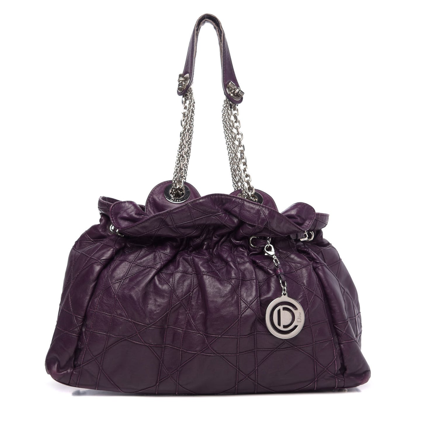 Lambskin Cannage Medium Le Trente Tote Purple