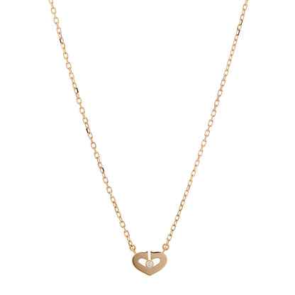 Cartier 18K Pink Gold Diamond XS Hearts and Symbols Necklace 1 of 5