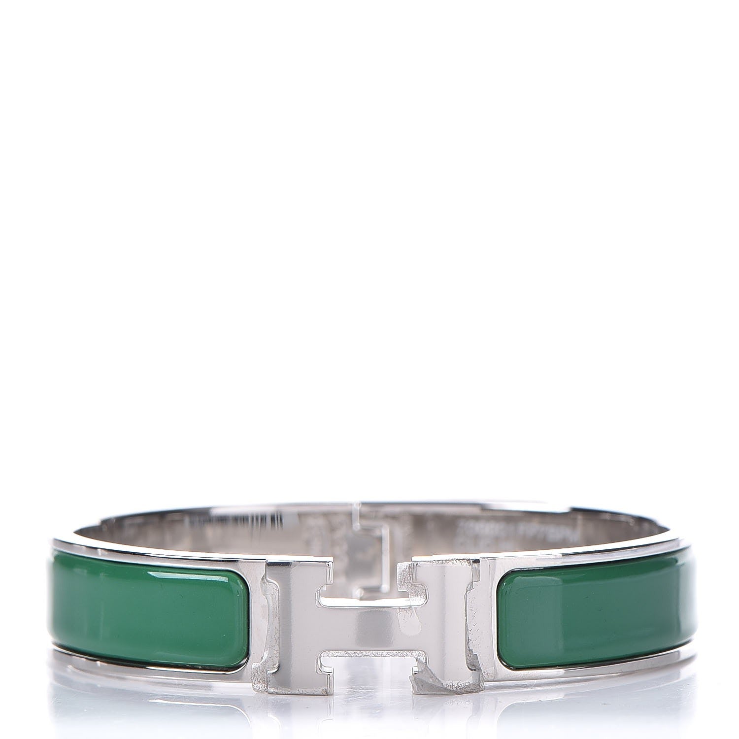 Hermes Enamel Narrow Clic Clac H Bracelet PM Vert Sapin 1 of 4