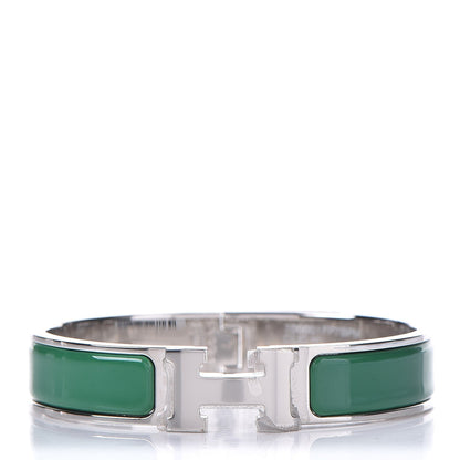 Hermes Enamel Narrow Clic Clac H Bracelet PM Vert Sapin 1 of 4