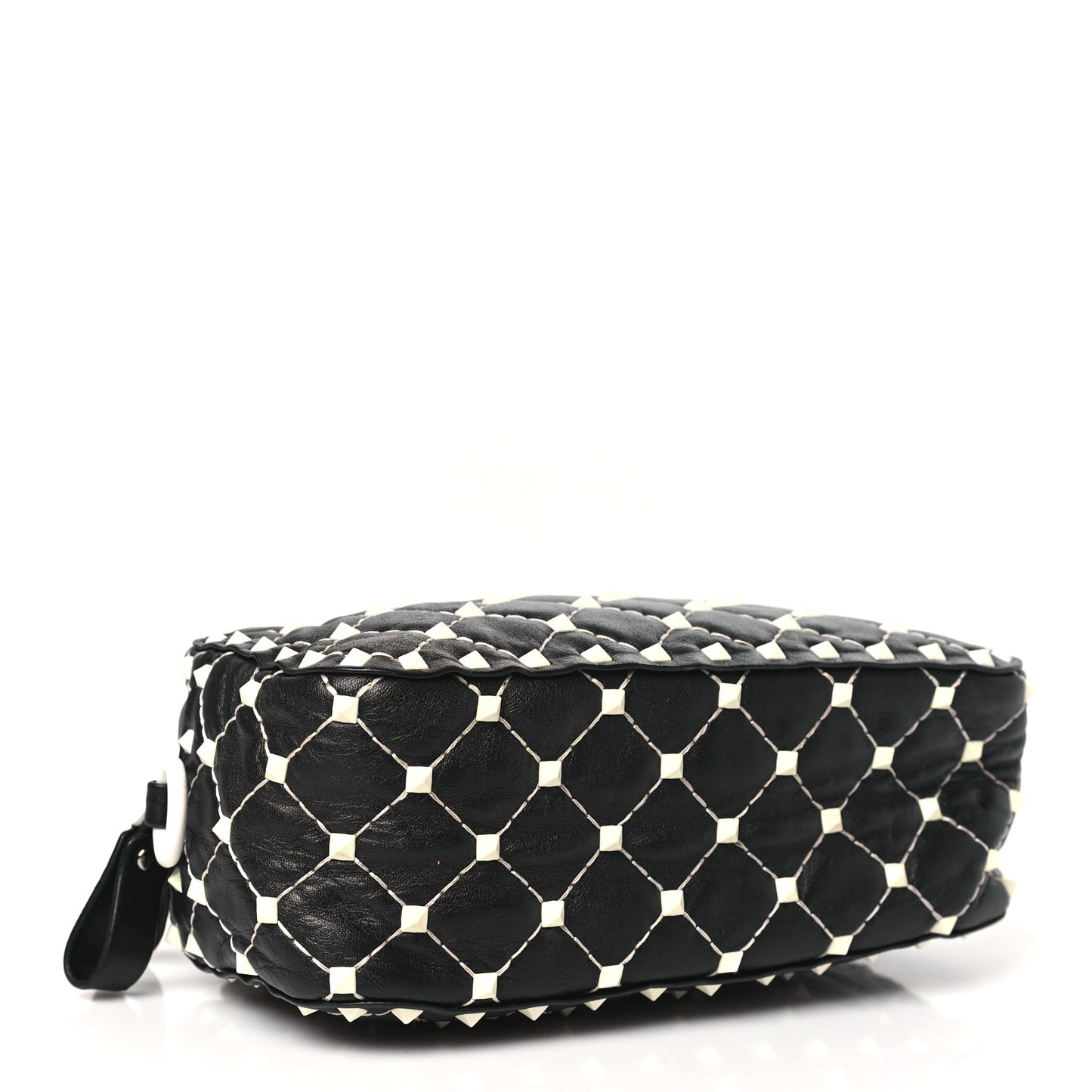 Lambskin Free Rockstud Spike Camera Bag Black