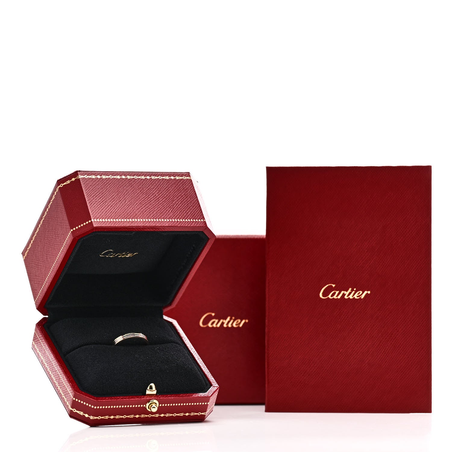 Cartier 18K Pink White Yellow Gold 2.5mm Vendome Louis Cartier Wedding Band Ring 53 6.5 6 of 6