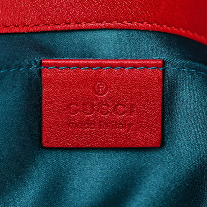 Gucci Velvet Matelasse Mini GG Marmont Shoulder Bag Hibiscus Red 6 of 11