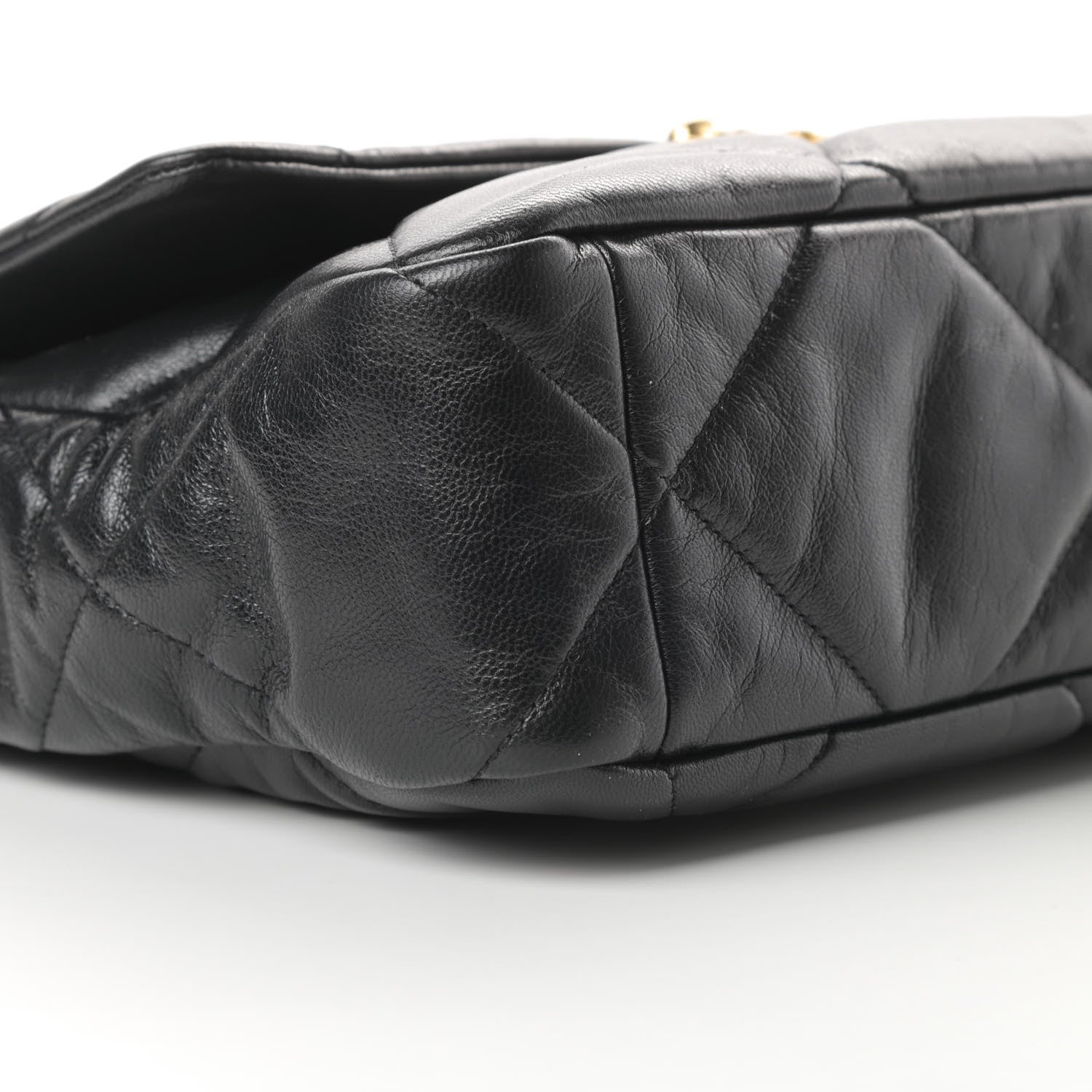Chanel Goatskin Quilted Large Chanel 19 Flap Black 9 of 12