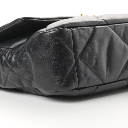 Chanel Goatskin Quilted Large Chanel 19 Flap Black 9 of 12