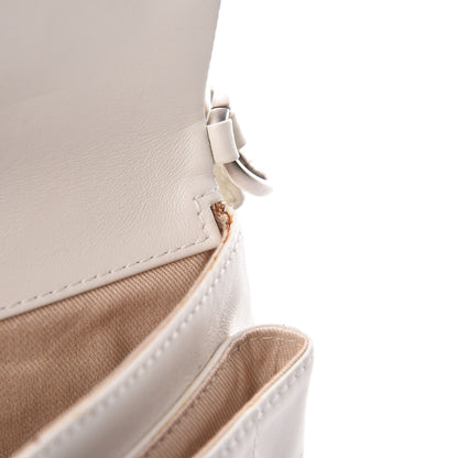 Chanel Calfskin Square Stitched Mademoiselle Shoulder Bag White 13 of 17