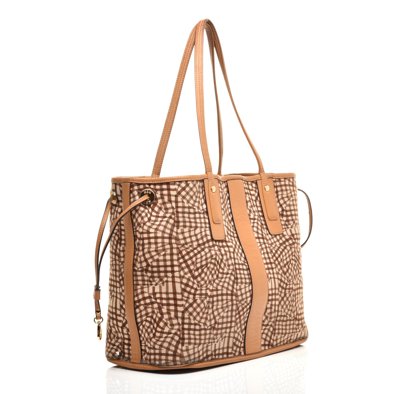 MCM Visetos Medium Liz Reversible Shopper Tote Cognac 5 of 16