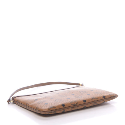 MCM Visetos Liz Shopper Tote Pouch Cognac 4 of 15