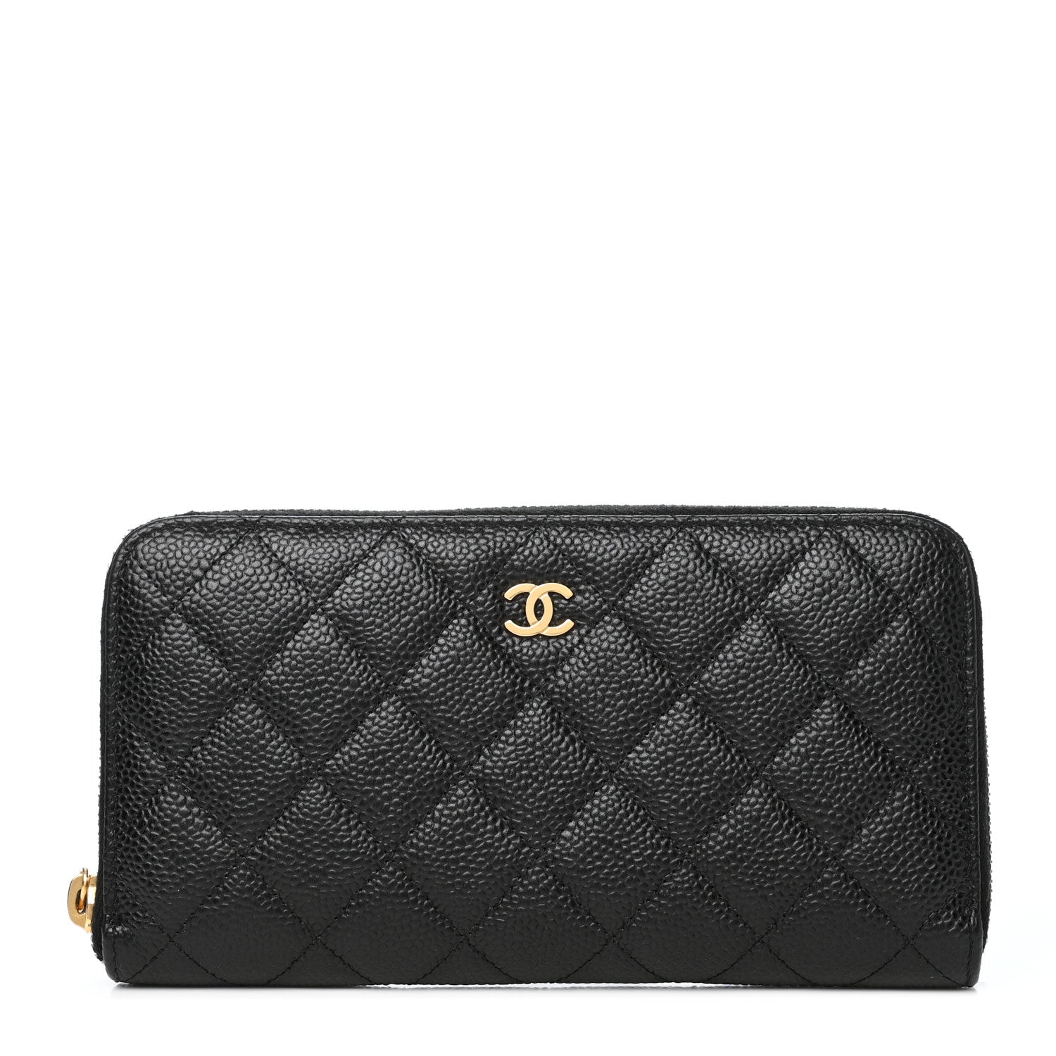 Chanel Caviar Quilted Large Gusset Zip Around Wallet Black 1 of 9