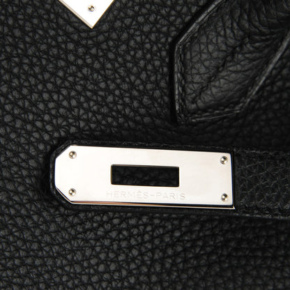 Hermes Taurillon Clemence Birkin 30 Black 10 of 22