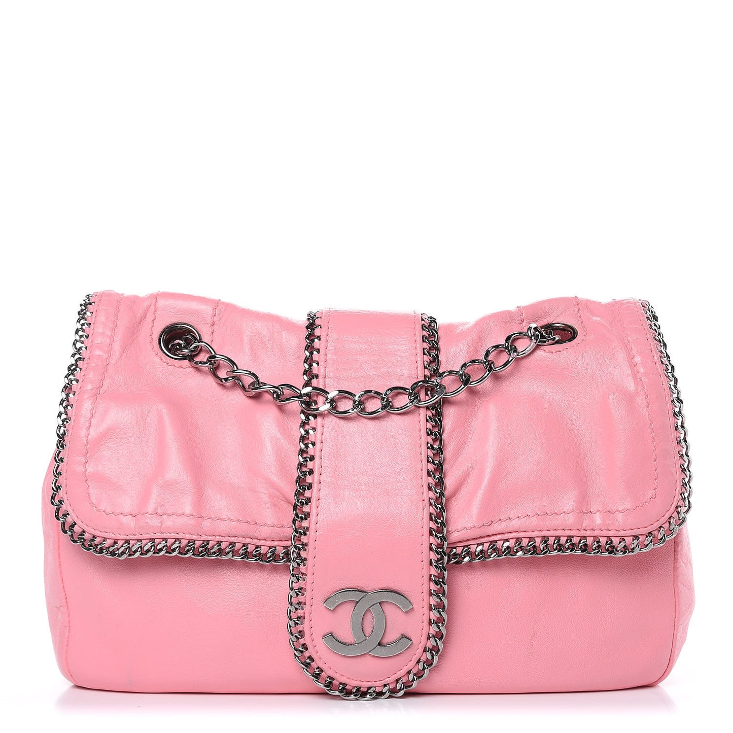 Lambskin Medium Madison Flap Pink