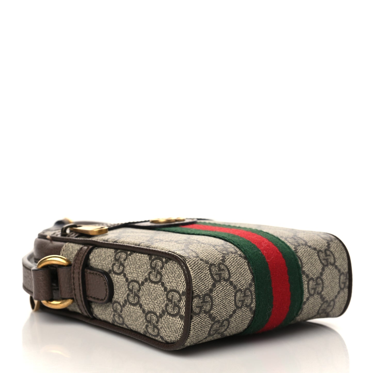 GG Supreme Monogram Web Mini Ophidia Messenger Brown
