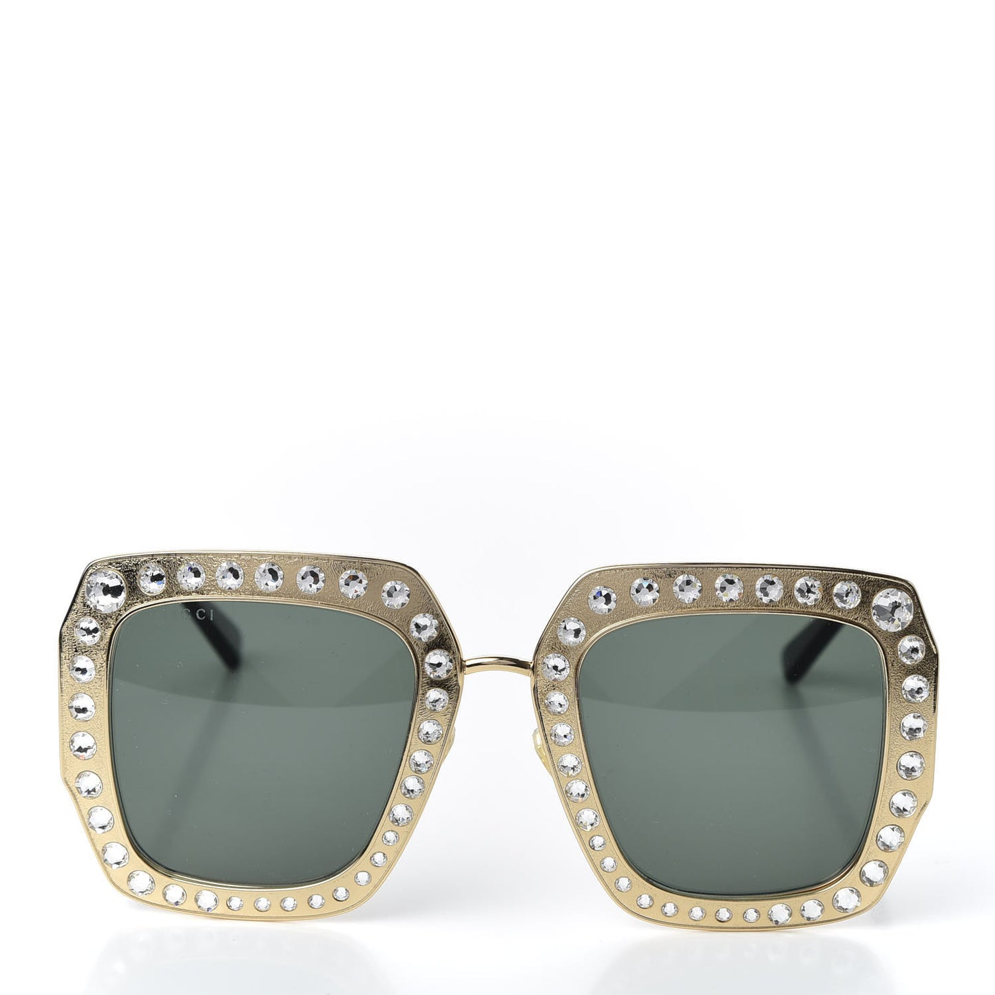 Metal Acetate Crystal Oversize GG0115S Sunglasses Gold
