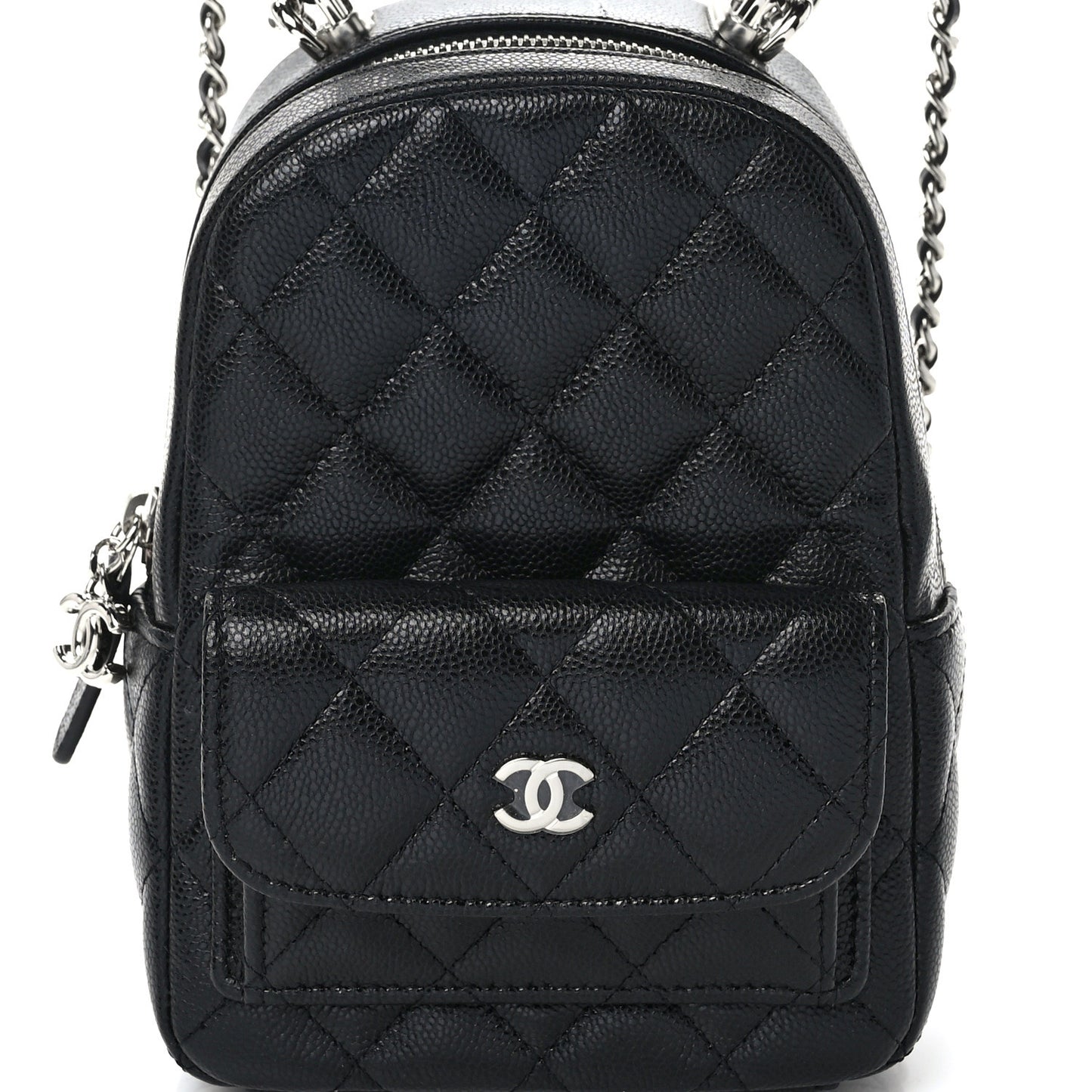 Caviar Quilted CC Mini Classic Backpack Black