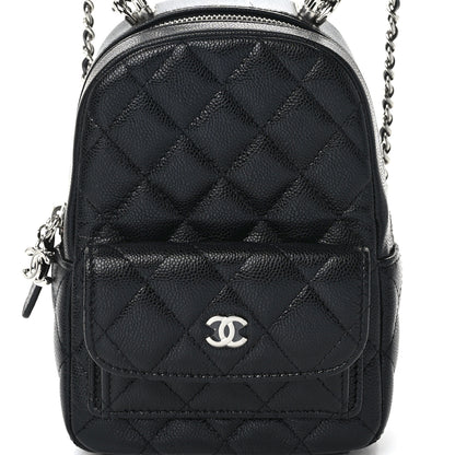 Chanel Caviar Quilted CC Mini Classic Backpack Black 8 of 14