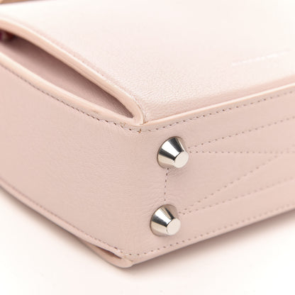 Alexander McQueen Calfskin Silk Scarf Box Shoulder Bag 16 Baby Pink Ivory 7 of 11
